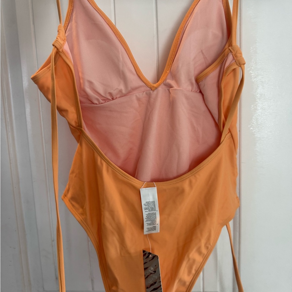 Orange One-Piece Swimsuit cupshe x stassie new